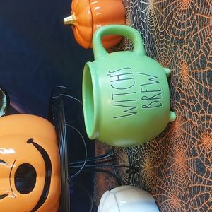 Witch's Brew Cauldron Cup Recipe NEW Two Sided Poison Apple Green Ceramic Mug